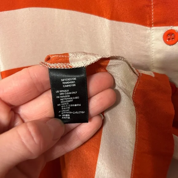 Twenty One Silk Blouse Beach Nautical Coastal Grandma - Picture 4 of 4